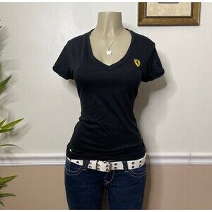 Scuderia Ferrari Women’s Vintage Formula 1 V-Neck Top